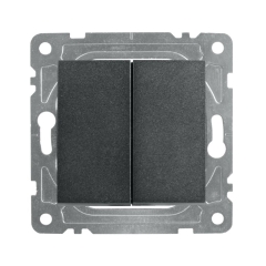 Włącznik schodowy podwójny DPM Solid Electromalt QUAD czarny
