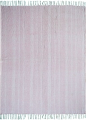 Koc tkany bawełniany 125 x 150 cm jodełka różowy