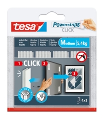 Rzepy do ramek Tesa Powerstrips Click 5,4 kg 4 sztuki
