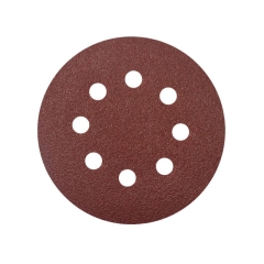Krążek na rzep Mac Allister 125 mm P80 z otworami 5 sztuk