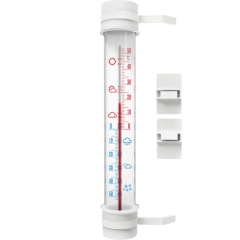 Termometr zaokienny rurkowy 27 cm biały