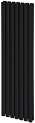 Grzejnik dekoracyjny Luxrad Oval podwójny 170 x 41 cm czarny matowy