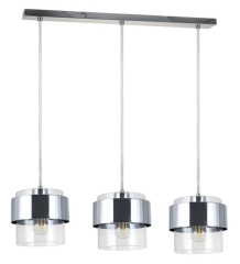 Lampa wisząca Quan 3 x E27 chrom