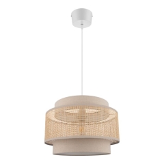 Lampa wisząca GoodHome Quetzal 1 x E27 38 cm ratan/lina
