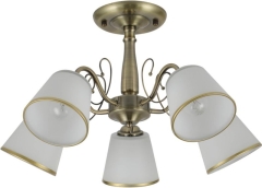 Lampa sufitowa żyrandol Losanna 5-punktowa E14 patyna