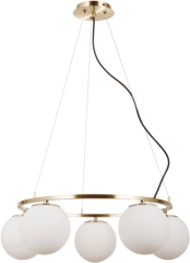 Lampa wisząca Italux Larosa 5-punktowa E27 złota