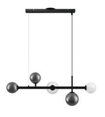 Lampa wisząca GoodHome Hauraki 5-punktowa G9 czarna