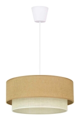 Lampa wisząca Duolla Boho 1 x E27 juta/biała juta