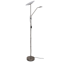 Lampa podłogowa LED GoodHome Picrite szczotkowany chrom