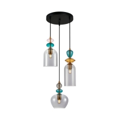 Lampa wisząca Busco 3 x E27 smoke