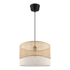 Lampa wisząca GoodHome Conebill 1 X E27 38 cm rattan/lina