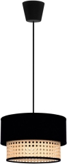 Lampa wisząca Duolla Boho XS 1-punktowa E27 czarna / rattan