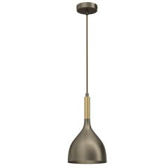 Lampa wisząca Luminex Noak 1 x E27 tytanowa/złota