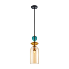 Lampa wisząca Busco C 1 x E27 amber