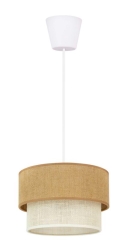 Lampa wisząca Duolla Boho XS 1 x E27 juta/biała juta