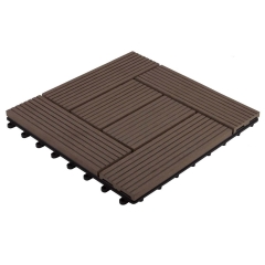 Dlh Podest tarasowy kompozytowy ryflowany ciemny brąz 30 cm x 30 cm x 2 cm OUTLET