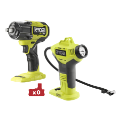 Klucz udarowy + minikompresor 2 elementy 1/2" 900 Nm 18 V Ryobi ONE+
