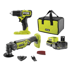 Wkrętarka bezszczotkowa + multinarzędzie 5 elementów 18 V Ryobi ONE+
