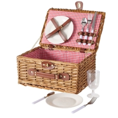 KOSZ PIKNIKOWY KOSZYK WIKLINOWY TERMOTORBA SZTUĆCE ZASTAWA ZESTAW DUŻY OUTLET