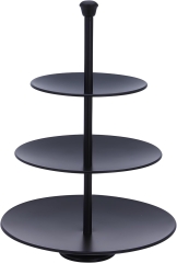 Etażerka, 3 poziomy, 25/20,5/16,5 x wys. 36,5 cm, metalowa, czarna OUTLET