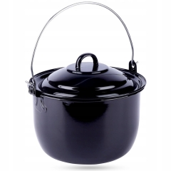 Kociołek węgierski wiszący emaliowany z pokrywką 20 cm 3,8 l OUTLET