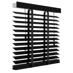 Żaluzja drewniana 60 x 130 cm czarna 50 mm