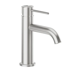 Bateria umywalkowa srebrna 16.5 cm z korkiem klik-klak Flint KFA
