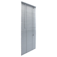 Żaluzja drewniana 160 x 180 cm szara 25 mm Inspire