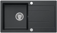 Zlewozmywak granitowy Vivaro 77 cm czarny Delinia