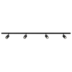Zestaw szynowy Lasia czarny 4 X LED