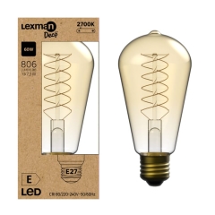 Żarówka dekoracyjna LED E27 7.3 W 806 lm Ciepła biel Lexman