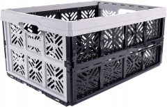 Kosz składany skrzynka pojemnik 32l 49x36xx23,5 szary KEEEPER OUTLET