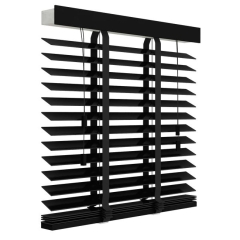 Żaluzja drewniana 60 x 180 cm czarna 50 mm