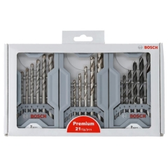 Zestaw wierteł do drewna, metalu, betonu SDS Plus 21 sztuk Premium BOSCH