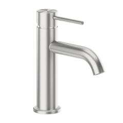 Bateria umywalkowa srebrna 16.5 cm z korkiem klik-klak Flint KFA