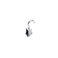 Bloczek stal poliamid z hakiem 25 mm do liny 6 mm 10 kg Standers