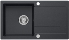 Zlewozmywak granitowy Vivaro 77 cm czarny Delinia