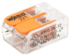 Złącze automatyczne szybkozłączka 2x0,2-4 mm 50 szt. WAGO