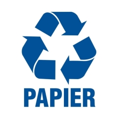 Naklejka na kosz do segregacji śmieci Papier