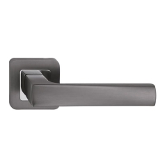 Klamka drzwiowa Metalbud Euforia kwadratowy szyld grafit/chrom