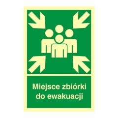 Znak Miejsce zbiórki do ewakuacji