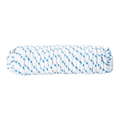 Lina pleciona polipropylenowa Diall 10 mm x 7,5 m biało-niebieska