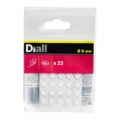 Odbojniki Diall 8 mm transparentne 25 szt.