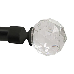 Zakończenie karnisza Cristal 19 mm czarny
