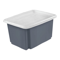 Pojemnik GoodHome Burnham z pokrywką 24 l szary