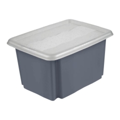 Pojemnik Burnham z pokrywką 15 l szary