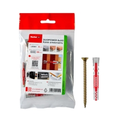 Kołek uniwersalny Fischer Duopower 6 x 50 mm z wkrętem 20 szt.