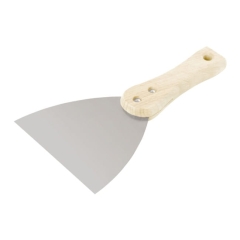 Szpachelka nierdzewna Comensal z drewnianym uchwytem 100 mm