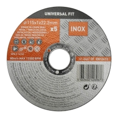 Zestaw tarcz inox Universal fit 115 x 1 mm 5 szt.