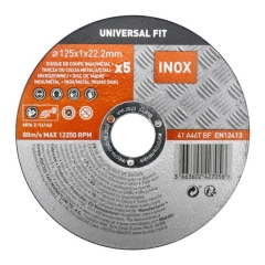 Zestaw tarcz inox Universal fit 125 x 1 mm 5 szt.
